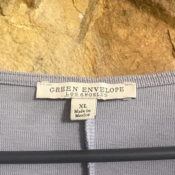 White House Black Market Soft Blue Draped Blouse - Picture 2 of 2